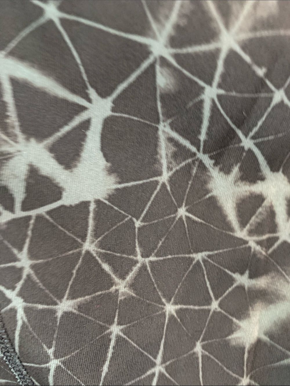 Lululemon Black Geometric Print Athletic Leggings- 7/8 length-Size 6 - Picture 8 of 9